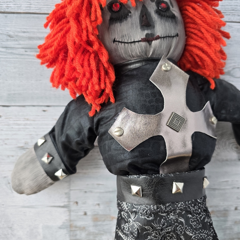 Creepy Gothic Style Rag Doll Plush Demonic Halloween 18" - Picture 4 of 9